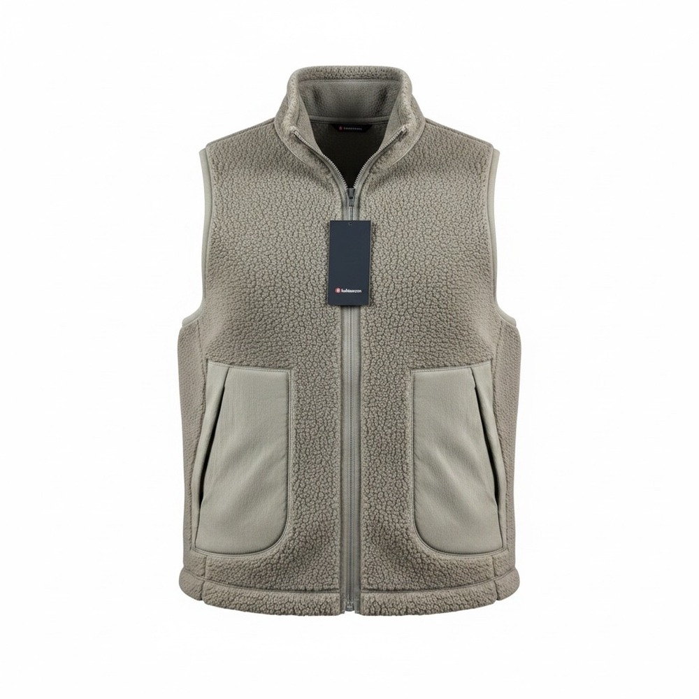 Lululemon High Pile Fleece Vest XXL Fawn Beige LM3FAQS Relaxed Fit New